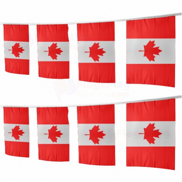 Canada Square String Flags