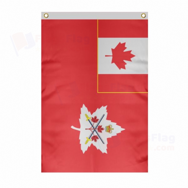 Canadian Army Large Size Flag Hanging on Building