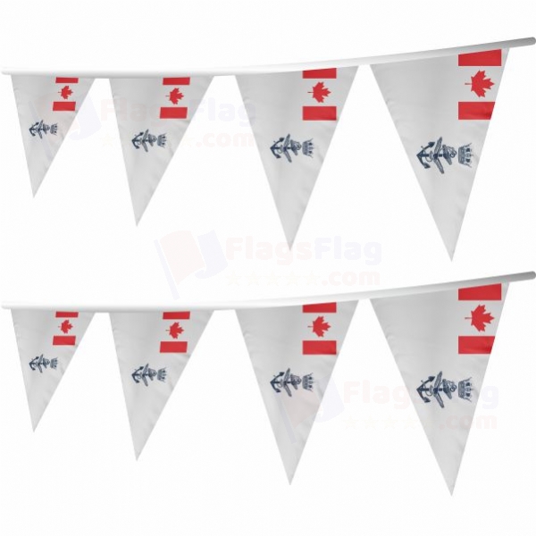 Canadian Naval Stringed Triangle Flag