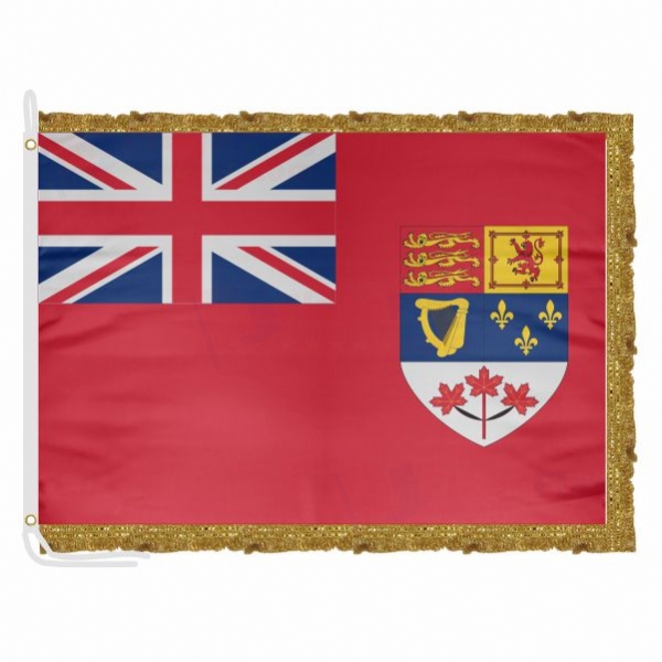 Canadian Red Satin Office Flag