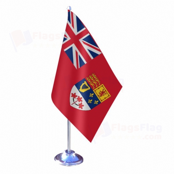 Canadian Red Single Table Flag