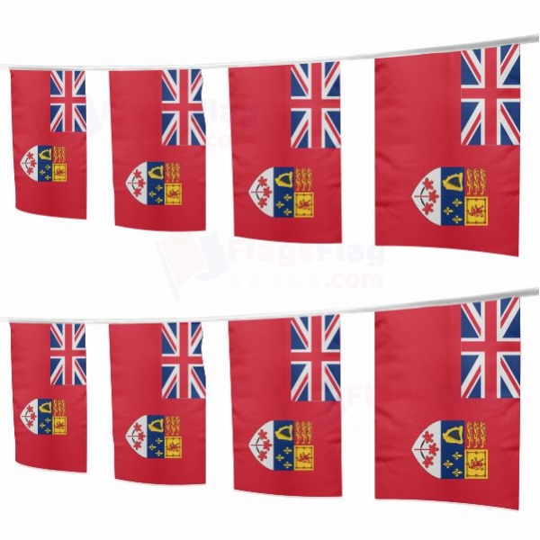 Canadian Red Square String Flags