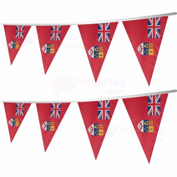 Canadian Red Stringed Triangle Flag