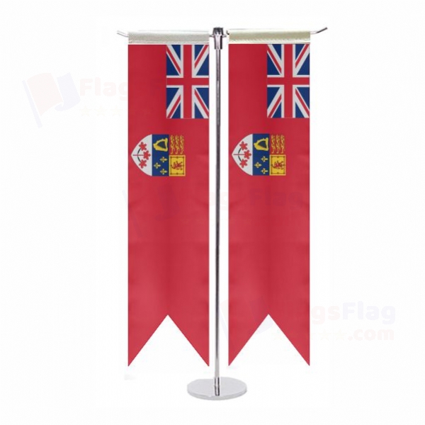 Canadian Red T Table Flags