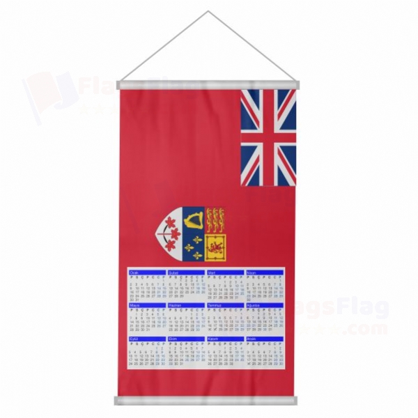 Canadian Red Woven Fabric Digital Printing Calendar