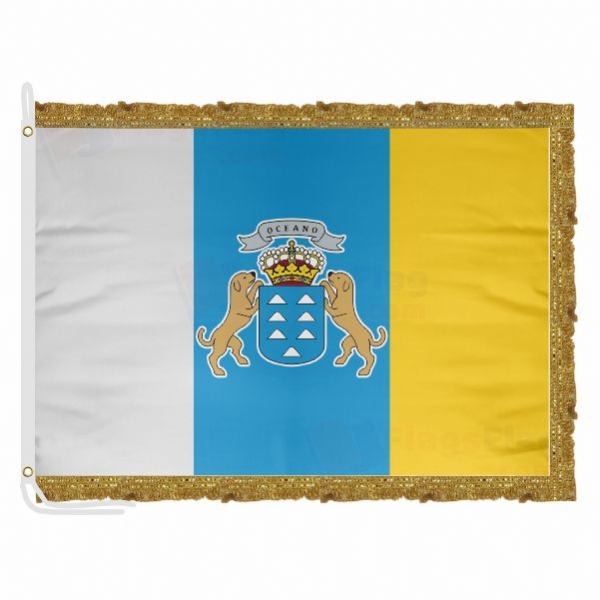 Canary islands Satin Office Flag