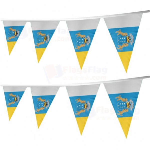 Canary islands Stringed Triangle Flag
