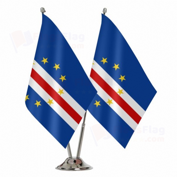 Cape Verde 2 Table Flags
