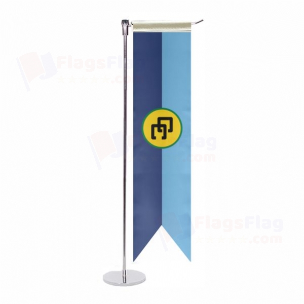 Caribbean Community L Table Flag