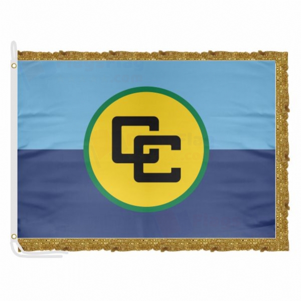 Caribbean Community Satin Office Flag