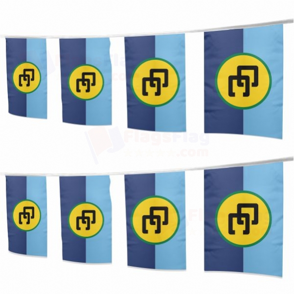 Caribbean Community Square String Flags