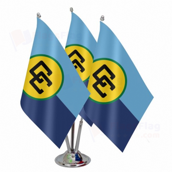 Caribbean Community Triple Table Flag