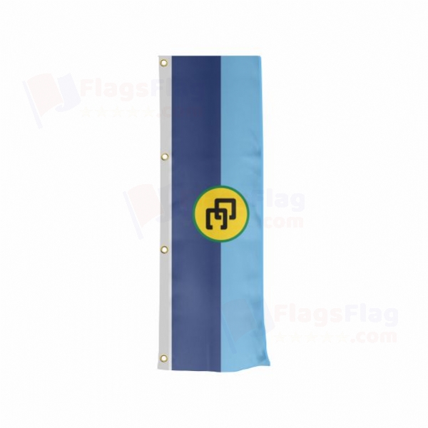 Caribbean Community Vertically Raised Flags
