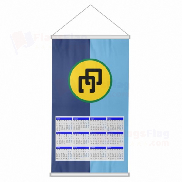 Caribbean Community Woven Fabric Digital Printing Calendar