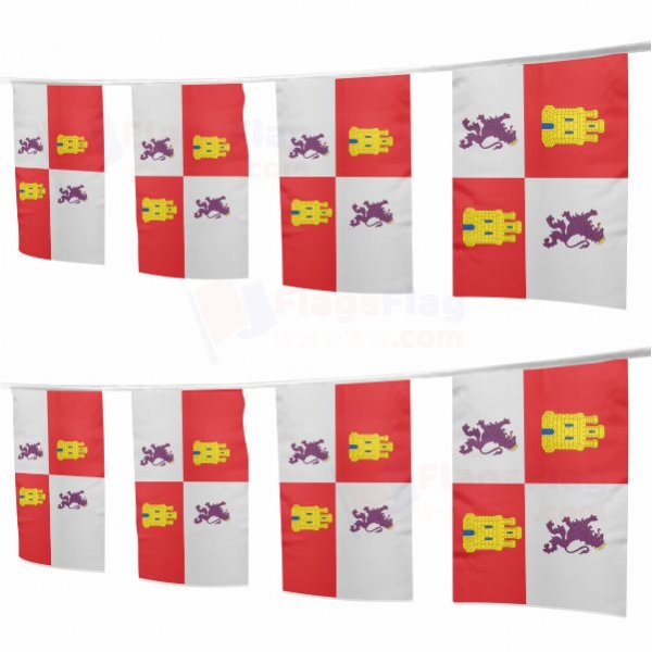 Castile And Leon Square String Flags