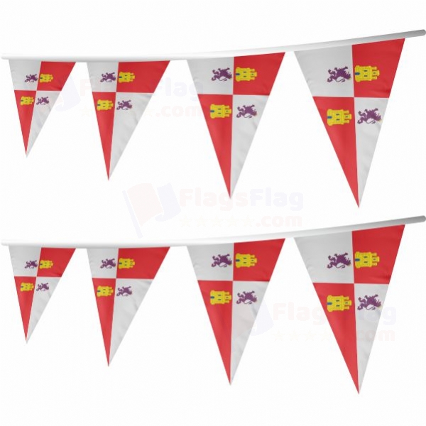 Castile And Leon Stringed Triangle Flag