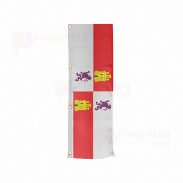 Castile And Leon Vertically Raised Flags