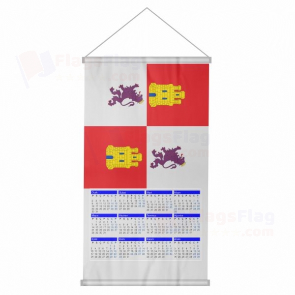 Castile And Leon Woven Fabric Digital Printing Calendar
