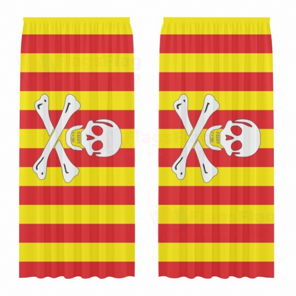 Catalan Pirate Digital Printed Curtains