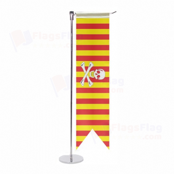 Catalan Pirate L Table Flag