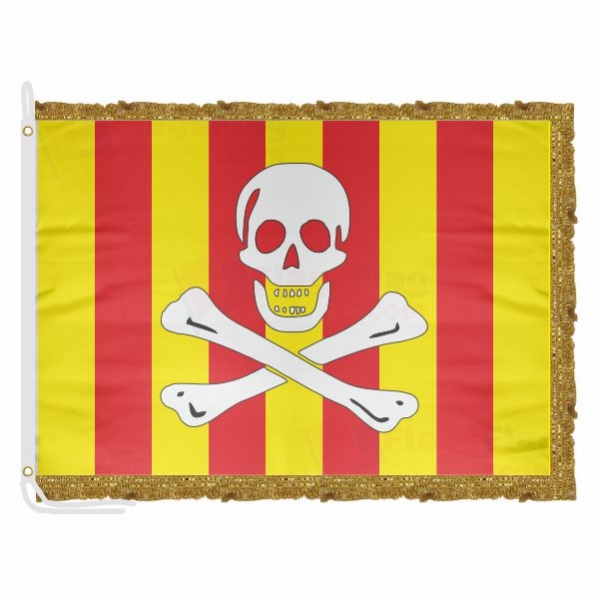 Catalan Pirate Satin Office Flag