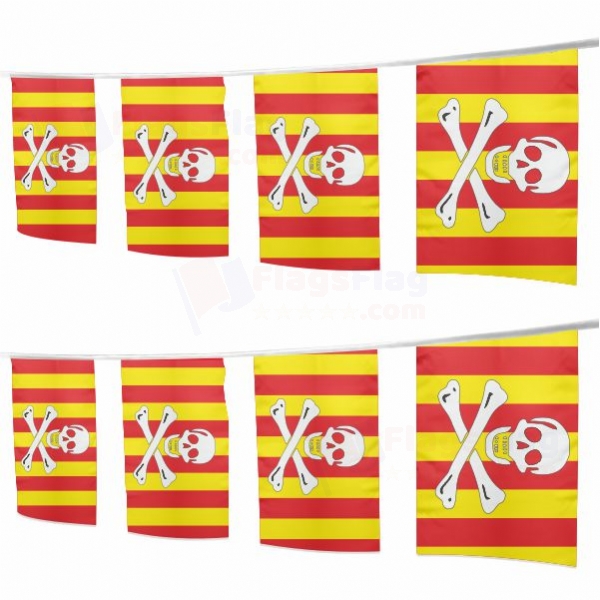 Catalan Pirate Square String Flags