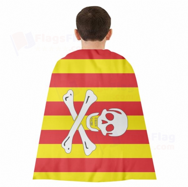 Catalan Pirate Woven Fabric Cloak Digital Printing