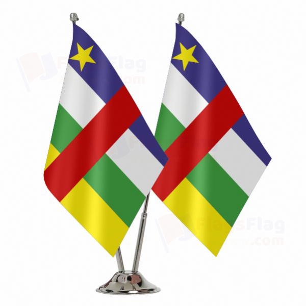 Central African Republic 2 Table Flags