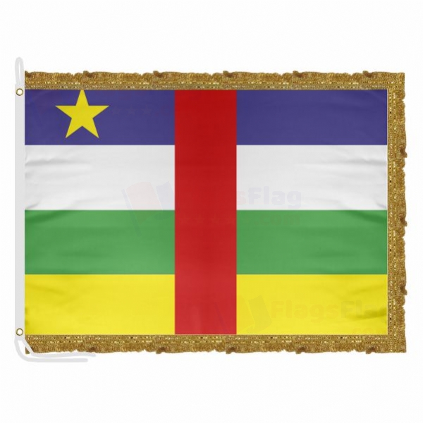 Central African Republic Satin Office Flag