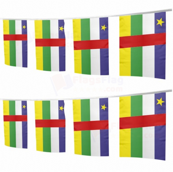 Central African Republic Square String Flags