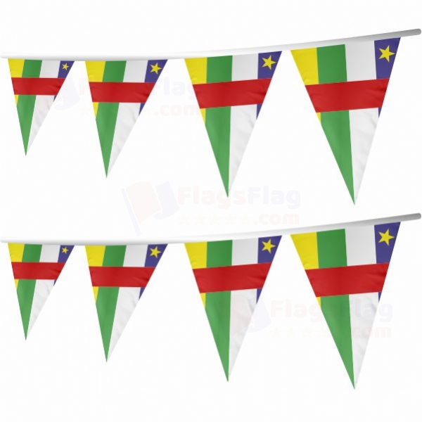 Central African Republic Stringed Triangle Flag