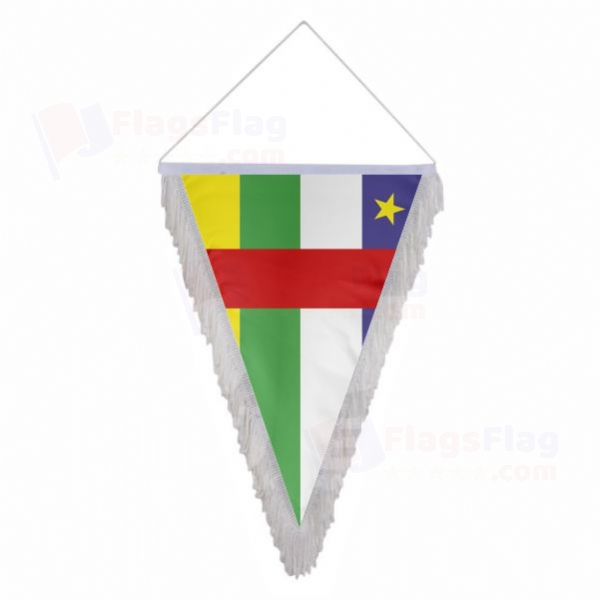 Central African Republic Triangle Fringed Streamers