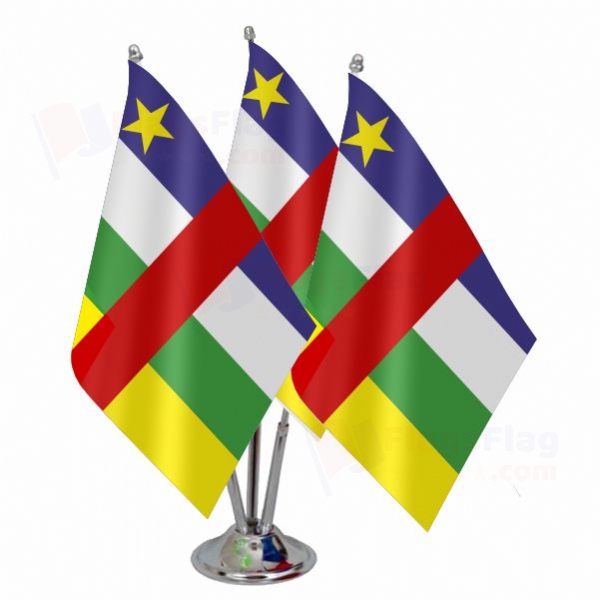 Central African Republic Triple Table Flag