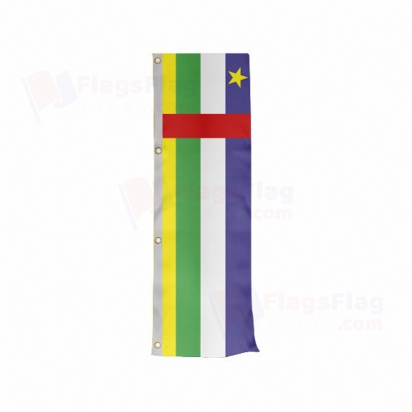 Central African Republic Vertically Raised Flags