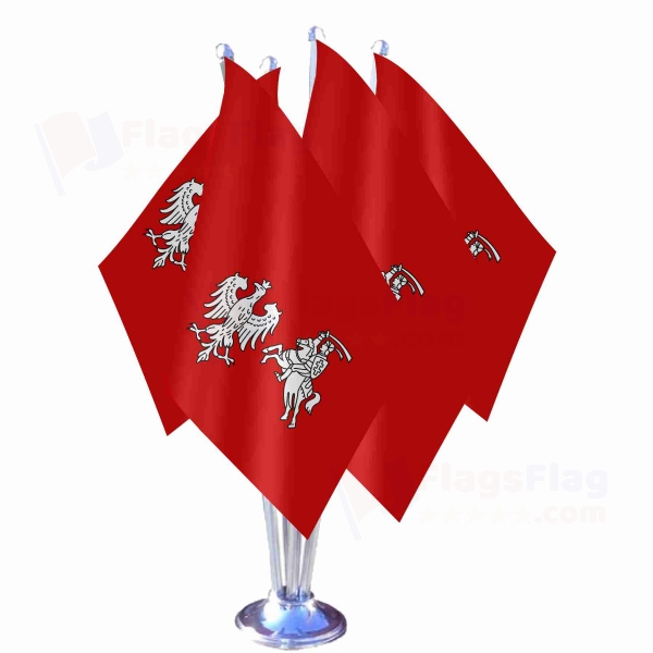 Central Lithuania Quadruple Table Flag
