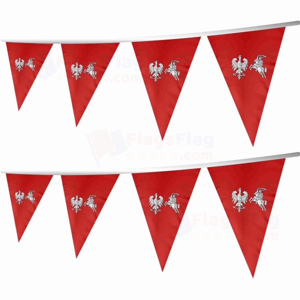 Central Lithuania Stringed Triangle Flag