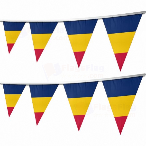 Chad Stringed Triangle Flag