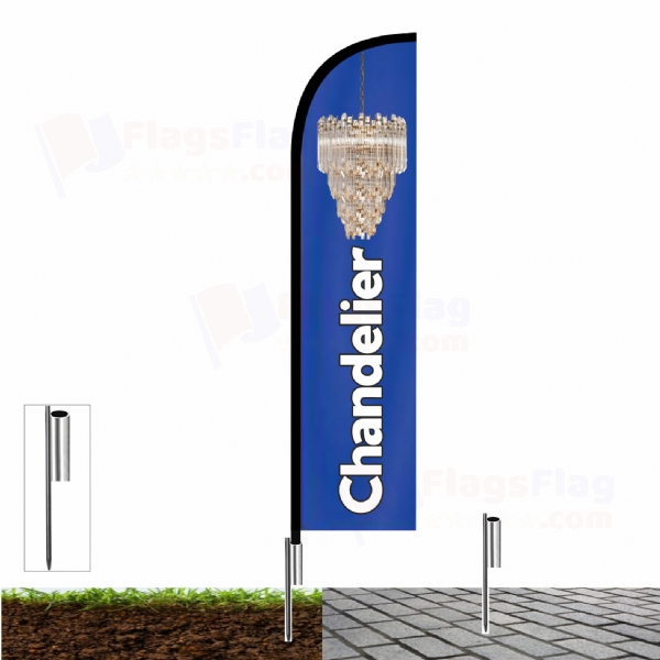 Chandelier Beach Flag and Sail Flag