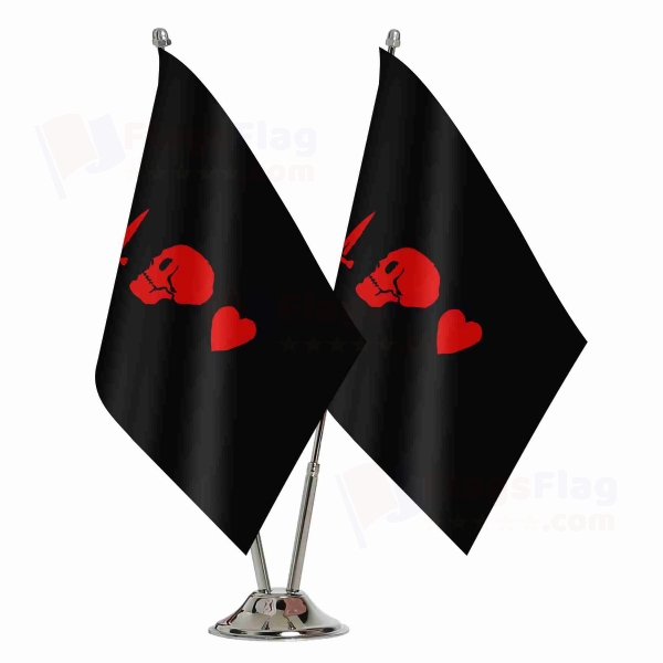Charles Vane 2 Table Flags