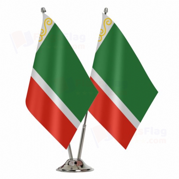 Chechen Republic 2 Table Flags