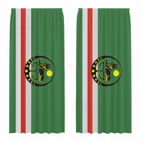 Chechen Republic Of Ichkeria Digital Printed Curtains