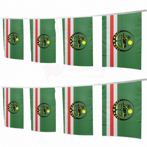 Chechen Republic Of Ichkeria Square String Flags