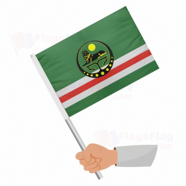 Chechen Republic Of Ichkeria Stick Flag
