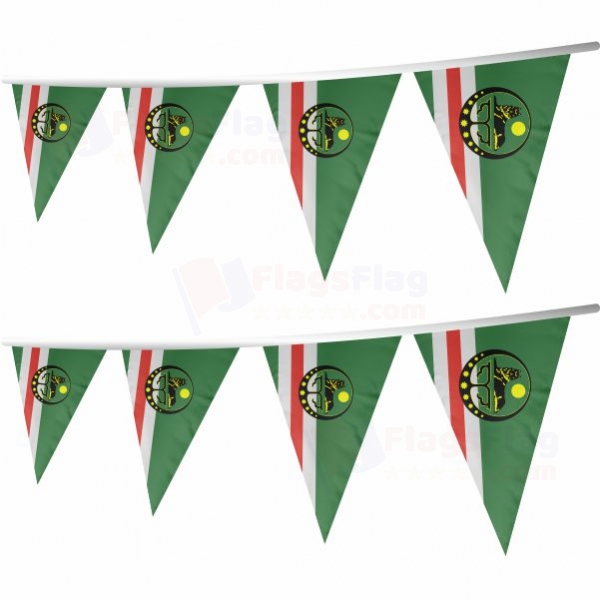 Chechen Republic Of Ichkeria Stringed Triangle Flag
