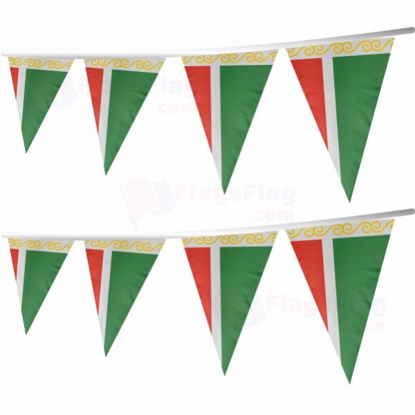 Chechen Republic Stringed Triangle Flag
