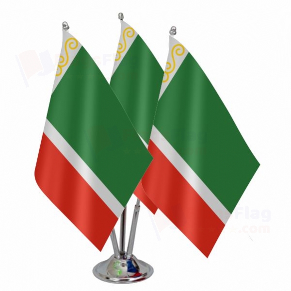 Chechen Republic Triple Table Flag