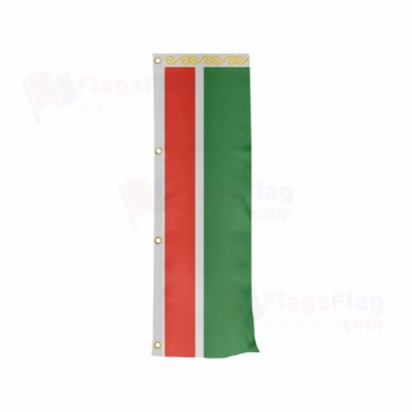 Chechen Republic Vertically Raised Flags