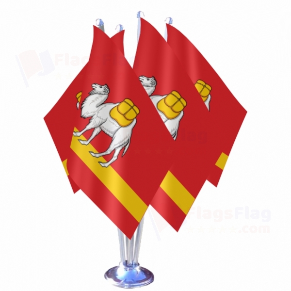 Chelyabinsk Oblast Quadruple Table Flag