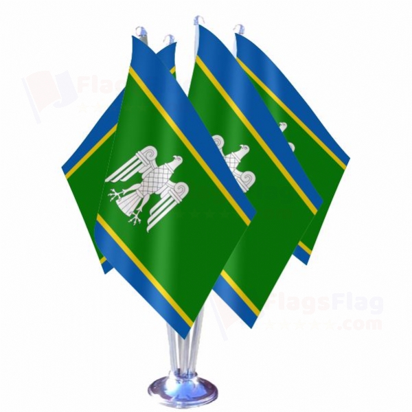 Chernivtsi Oblast Quadruple Table Flag