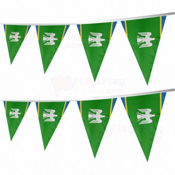 Chernivtsi Oblast Stringed Triangle Flag